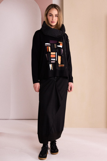 NAYA NAW26148 Colour Block Placement Print Top