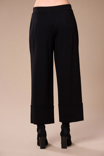 W26144 TURN UP TROUSER BLACK