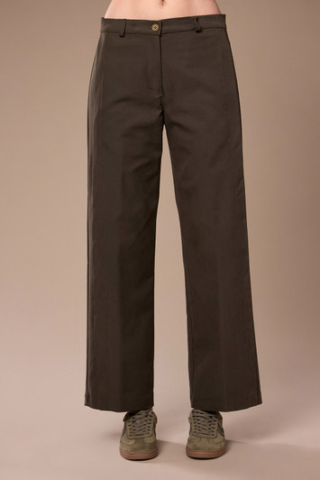 W26121 TURN UP TROUSER BROWN