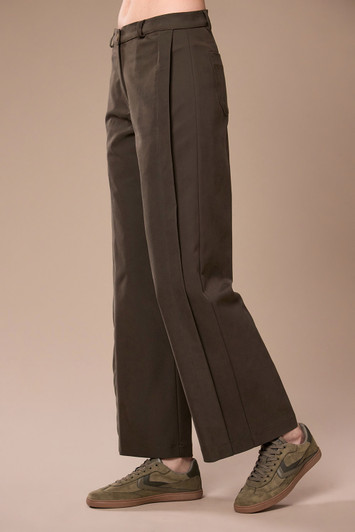 W26121 TURN UP TROUSER BROWN