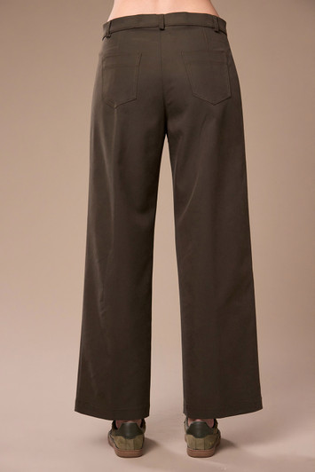 W26121 TURN UP TROUSER BROWN