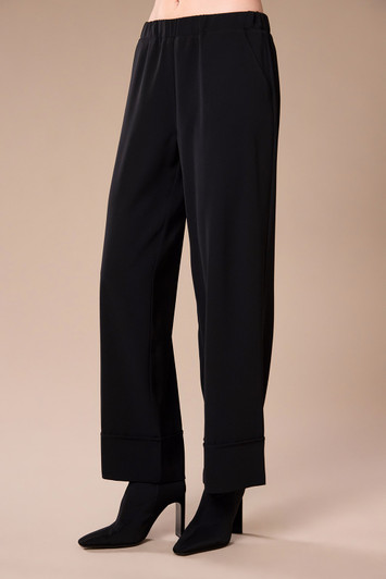 W26107 TURN UP TROUSER BLACK