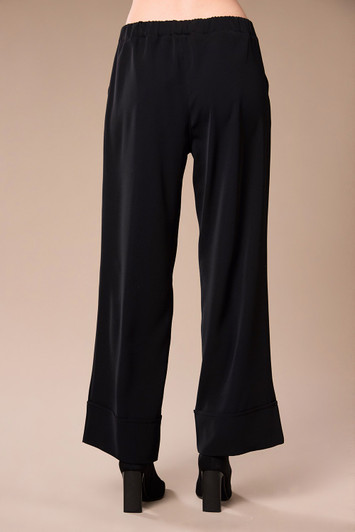 W26107 TURN UP TROUSER BLACK