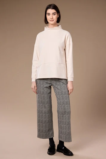 W26112 COWL TOP ECRU