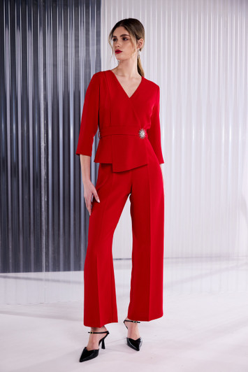 KATE COOPER KCAW26139 Jumpsuit With Wrap Detail At Front
