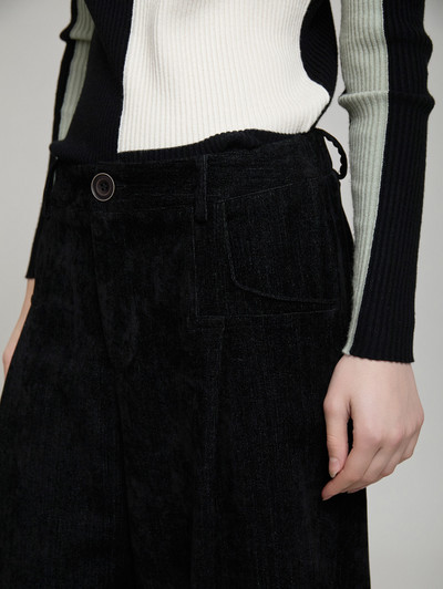 Skatie S102P01BLK Chenille palazzo trousers