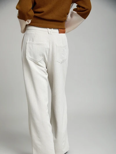 Skatie S95P08IVY Straight corduroy trousers