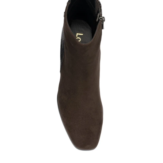 Lotus Women's Zelda Ankle Boot Brown Microfibre