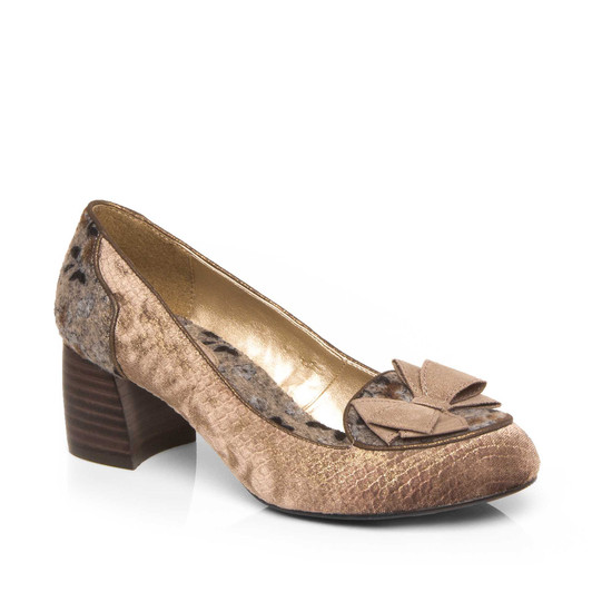 Ruby Shoo Block Heeled Court Mink Thalia Grey's of Templemore 32.5