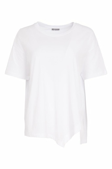 NAYA NAS26112 Jersey top with cut out detail at hem White  01