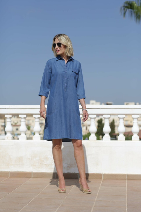 Pomodoro 72302 Shirt Dress Denim