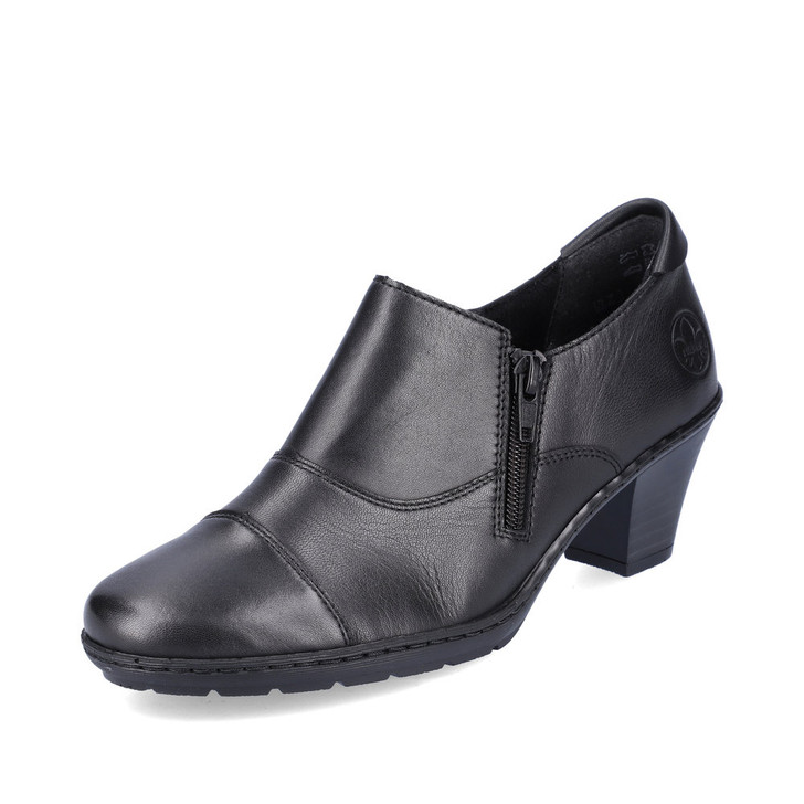 RIEKER 57173-02 block heeled shoe Black  Black