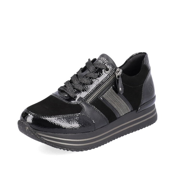 Remonte D1321-01 Platform laced Black Black color