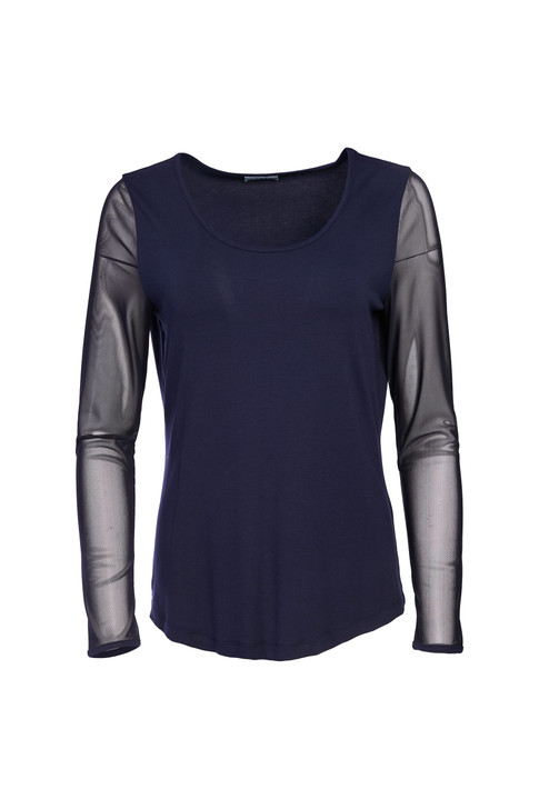 Naya NAS24106 Mesh sleeve top 64 (Navy)