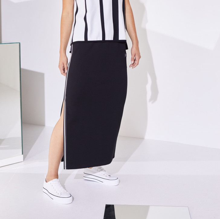 Naya NAS24235 Straight skirt with trim  901 (Black & White)