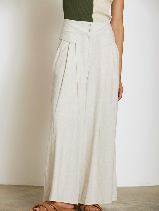 Skatie S05P102FLX Linen palazzo trousers