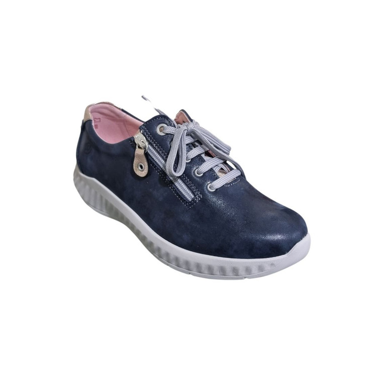 Suave Jon EE Fiiting laced wedge shoe Navy