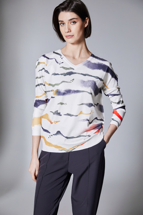 Peruzzi W25611 SHADOW PRINT KNIT Color ECRU (12)