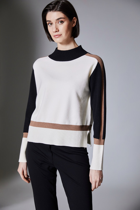 Peruzzi W25200 3 TONE KNIT Color ECRU BLACK (12)