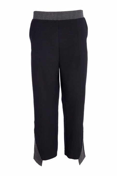 Naya NAW25192 Trouser with stripped waist and cut away hempanel color Black/Grey 908