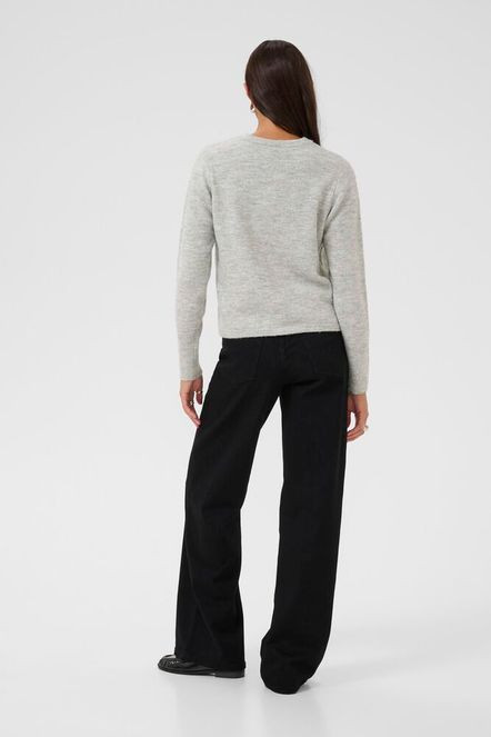 Kaffe 10510481 KAniel Knit Cardigan Light Grey Melang