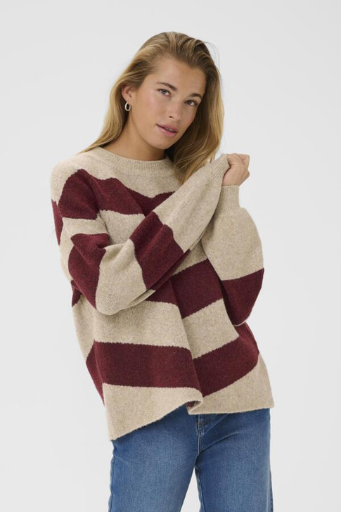 Kaffe 10509061 KAverana Knit Pullover Feather G.M./Win 108774