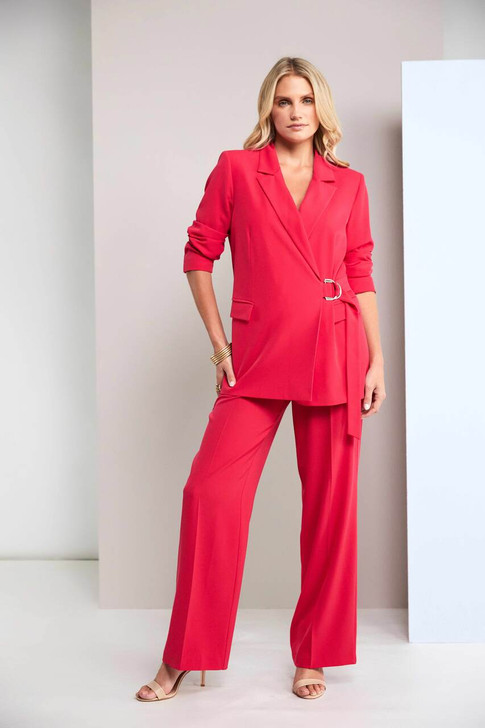 Kate Cooper KCS26117 Wide leg trouser with contrast elasticated band Poppy Red (42)