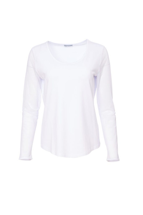 NAYA NAS26106 Jersey round neck top with mesh sleeve  Taupe 71