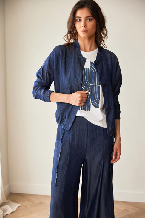 PERUZZI S26151 LUXE JEAN JACKET DENIM