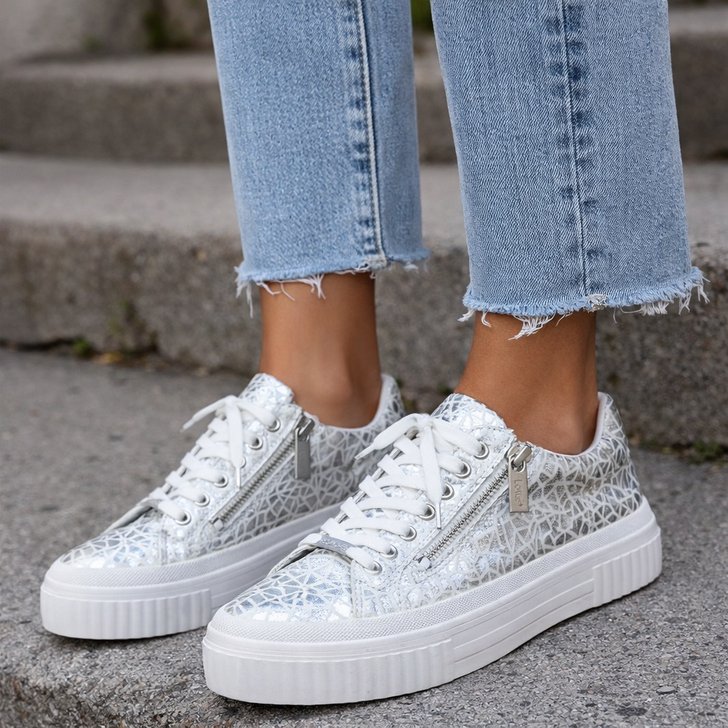 Lotus Women's Alexa Shoe Silver Print