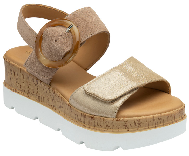 Lotus Cammie Sandal Taupe/Gold