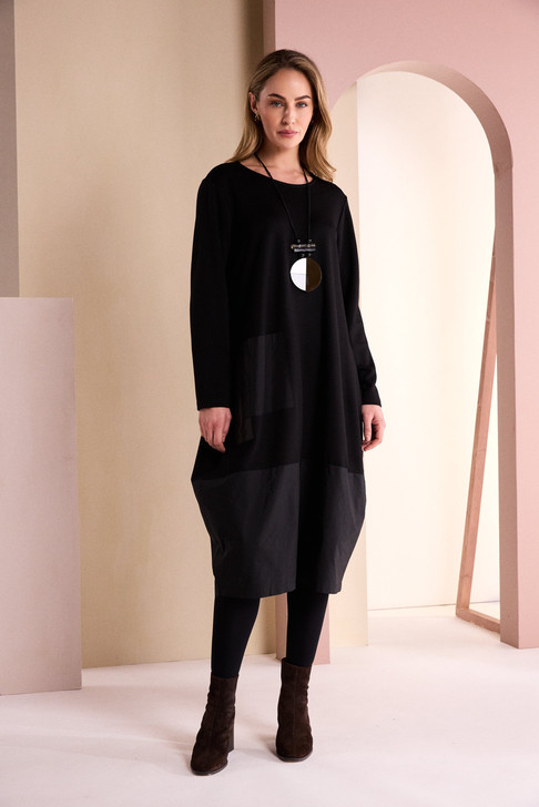 NAYA NAW26164 Dress With Metal Sections And Neckpiece