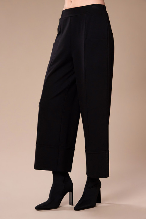 W26144 TURN UP TROUSER BLACK