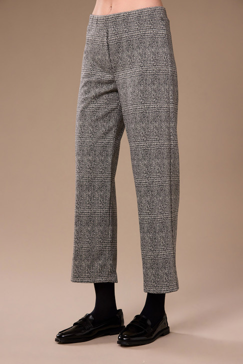 W26124 HOUNDS TOOTH TROUSER GREY