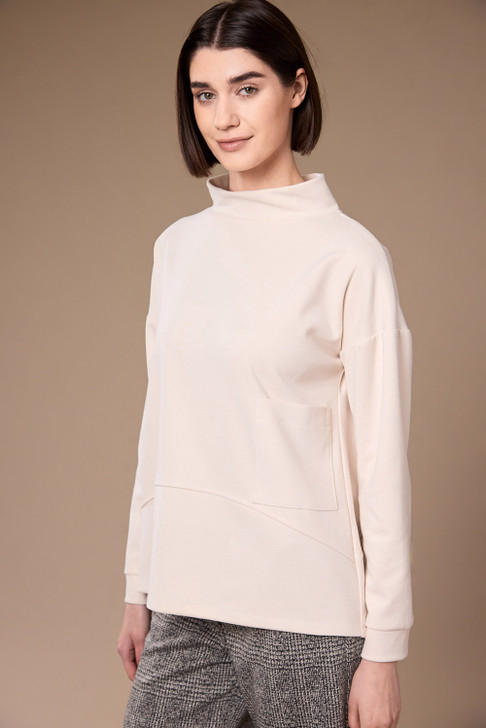 W26112 COWL TOP ECRU