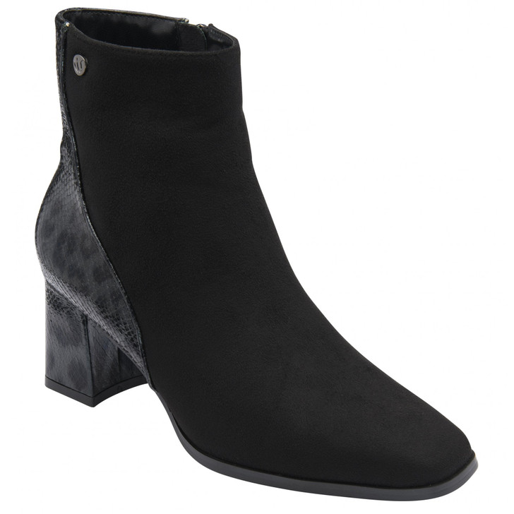 Lotus Women's Zelda Ankle Boot Black Microfibre