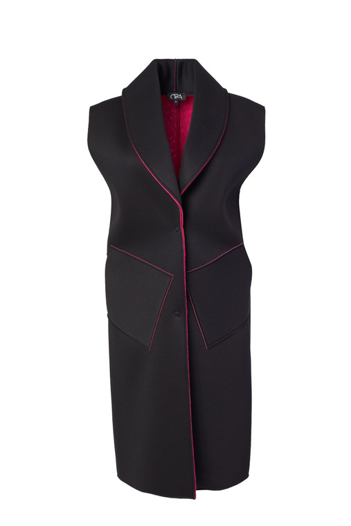 ORA Clothing ORW23180 Waistcoat raw seams 2 Colors