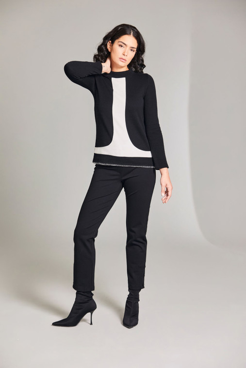 PERUZZI W24165 Curve Black Knit color BLACK/ECRU