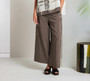 NAYA NAS26266 Wide leg trouser with contrast  waist and front section Taupe 71