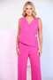 KATE COOPER KCS26148 Jumpsuit with wrap over top and pin closing Hot Pink