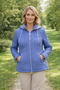 LEBEK 50480062 Sandwich quilted jacket with hood electric blue