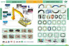 707-98-45250 bucket  cylinder seal kit fits komatsu  pc200-6