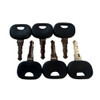 6 Pack 201 Keys for Atlas Construction Machine Takeuchi Heavy Equipment Wheel Loader TW65 TW80