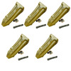 5 Pk 1U3202Rc J200 Rock Bucket Teeth, Tooth With Pin Retainer 8E6209 8E6208