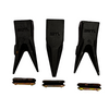 Set Ot 3 -   Mini Excavator Twin/Single Tiger Teeth  23Tl   23Wtl W/ Pins Tf23