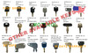 5 PCS H806 FITS Takeuchi, Hitachi, Gehl CASE Heavy Equipment Keys 17001-00019 180845