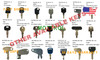 Set Of 10 Keys Heavy Equipment / Construction Ignition Key Set Caterpillar Case JD more