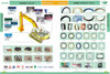 Excavator Arm Cylinder Seal Kit For Sumsung SE130LCM-2 SE130LC-2 SE130-2