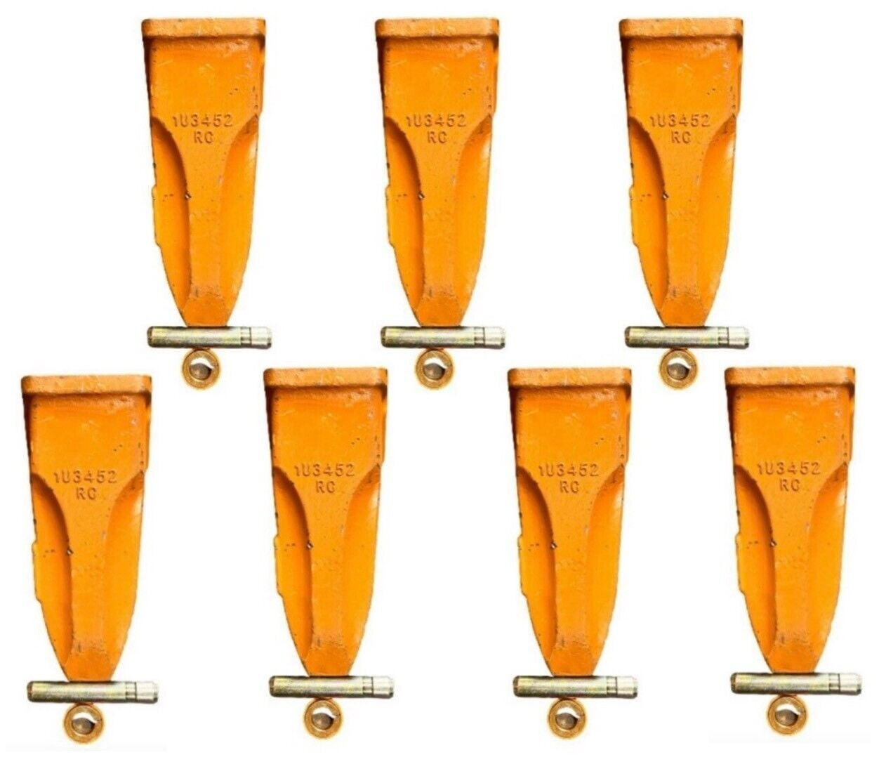 7 Pcs 1U3452 9W8452 J450 Bucket Teeth Rock Teeth Fits Cat E330D E330C