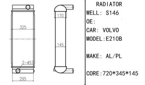 Ec210b Radiator Cooling Radiator Fits Volvo Ec210B Prime Ec210Blc Excavator D6E Voe ...